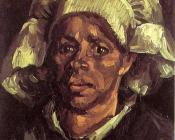 文森特 威廉 梵高 : 戴帽子胡人物肖像